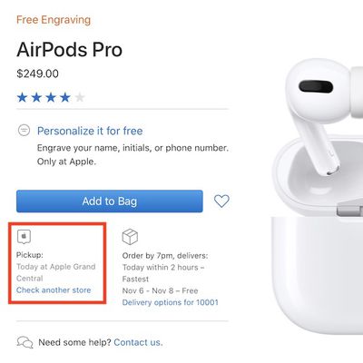 airpods pro pickup