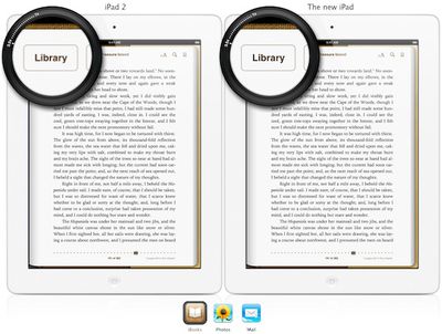 ipad retina side by side