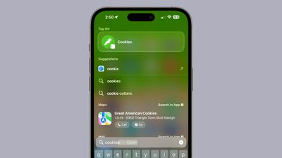 iOS 17スポットライト検索