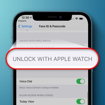 Unlock With Apple Watch Feature