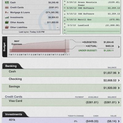 ibank ipad summary