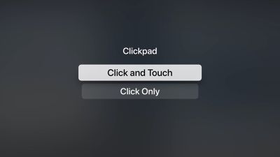 apple tv siri remote clickpad settings