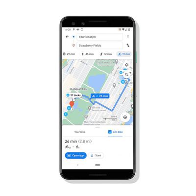 docked bike google maps