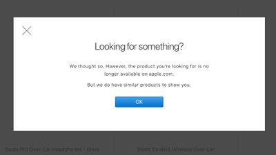 apple sold out warning