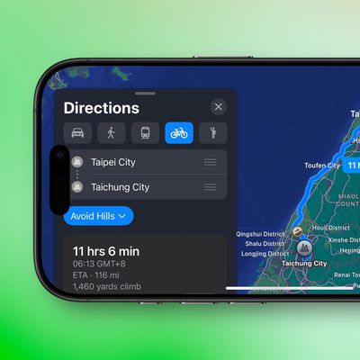 cycling directions apple maps taiwan