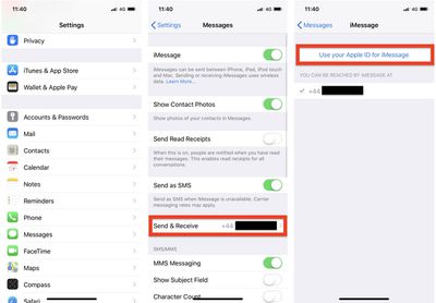 text message forwarding on iphone 11