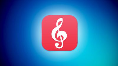 La classica funzione dell'icona dell'app Apple Music è blu