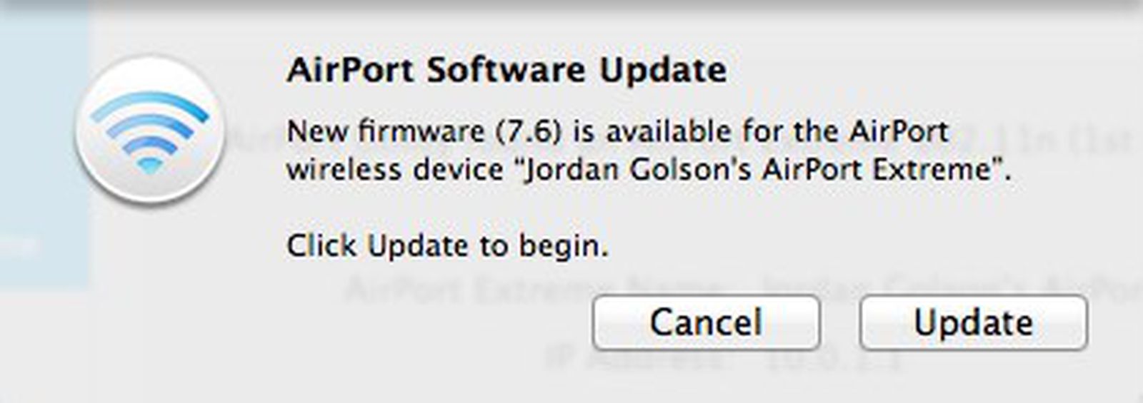 about airport base station firmware update 7.7.7