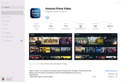 amazon prime app for macbook air