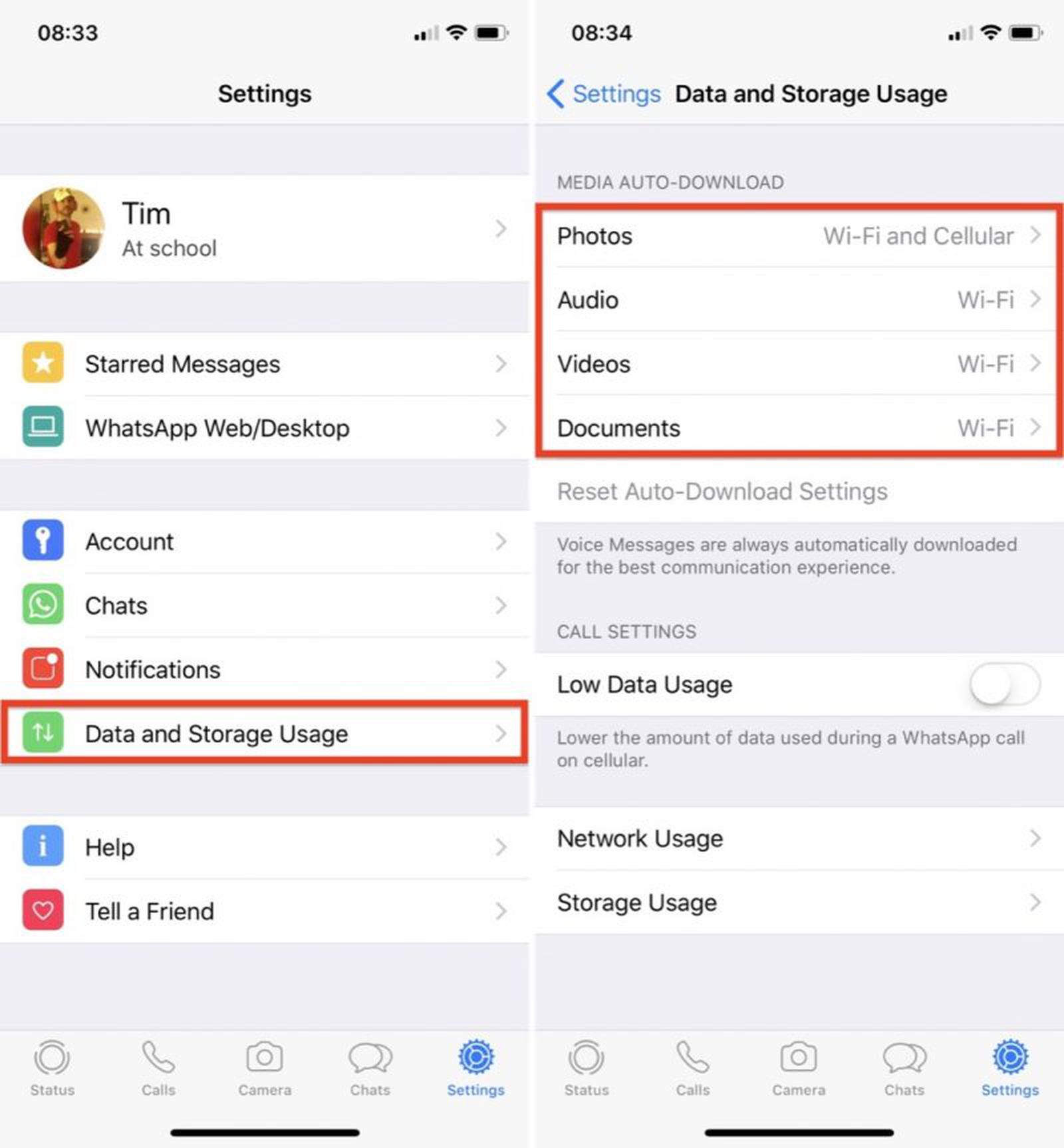 WhatsApp が携帯電話に画像を自動保存しないようにする方法