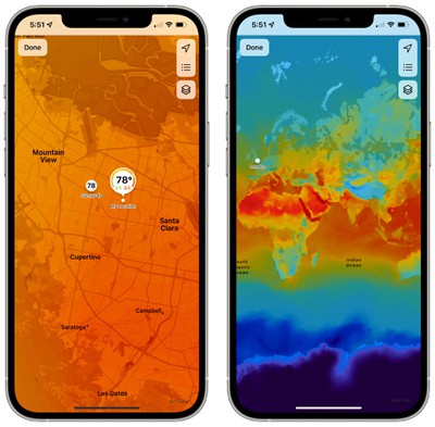 carte météo ios 15 zoom avant zoom arrière