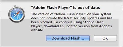 shows to uninstall flash player