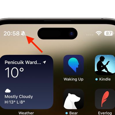 silent mode icon status bar