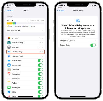 icloud private relay enable