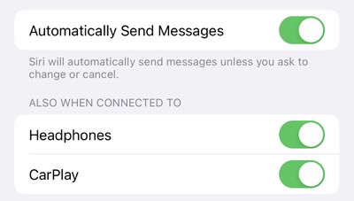 iPhone 14 Pro Settings Automatic Siri Messages