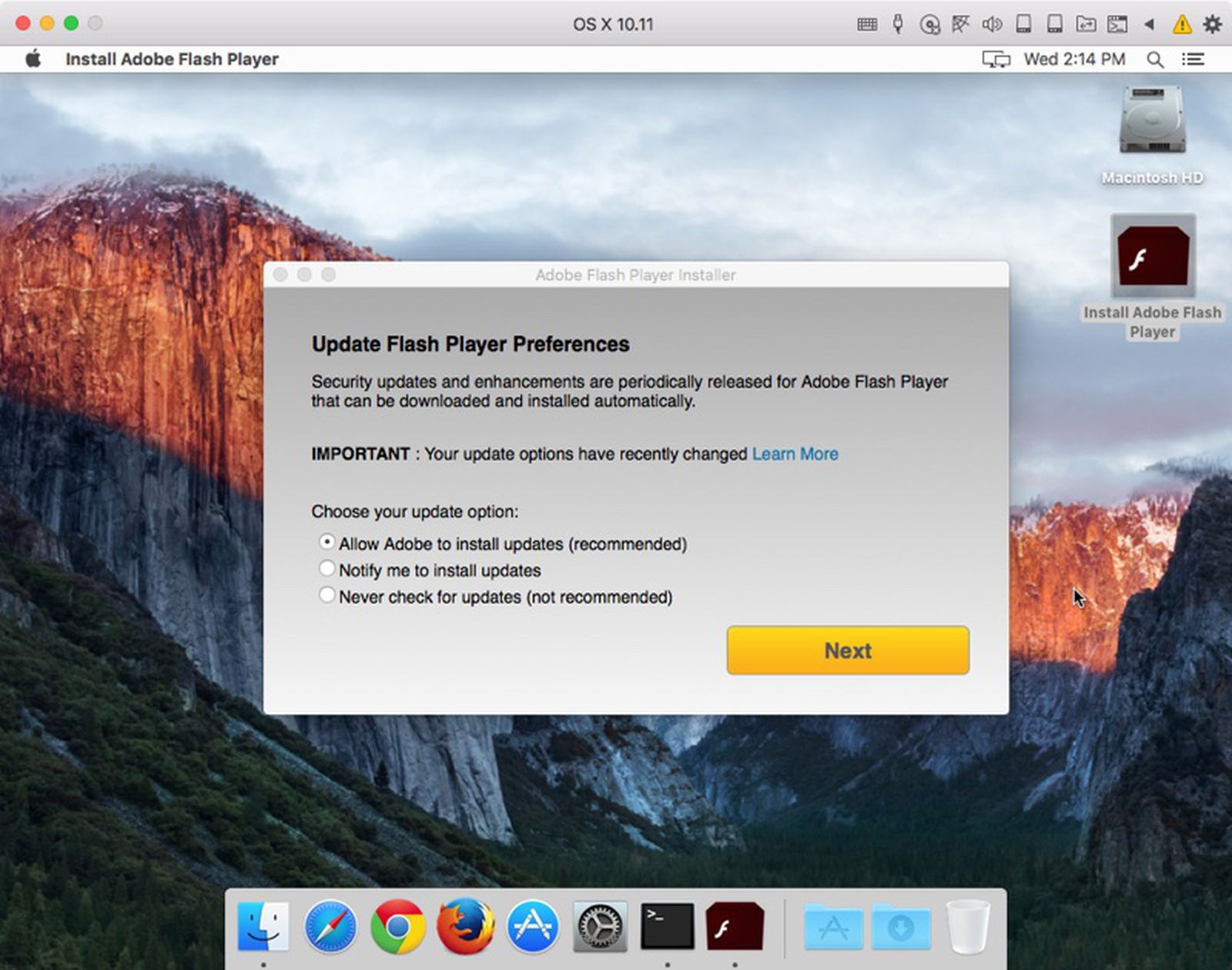 how to update adobe flash player in mac