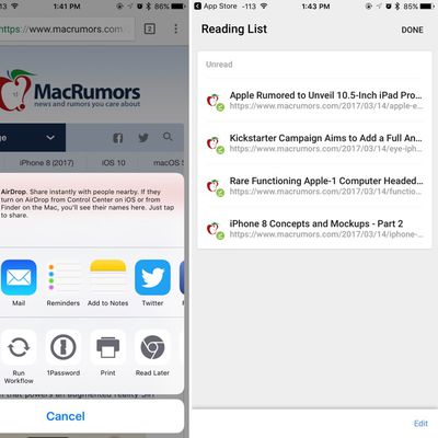 how to airdrop mac to iphone chrome