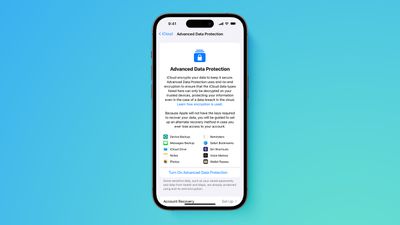 Apple advanced security Advanced Data Protection screen Feature
