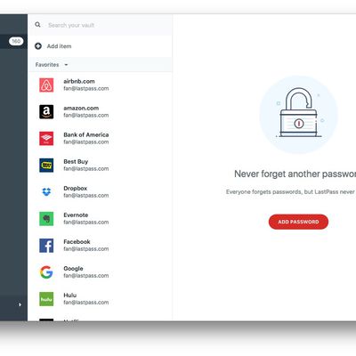 Mac web App lastpass