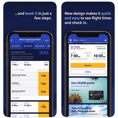southwest airlines app