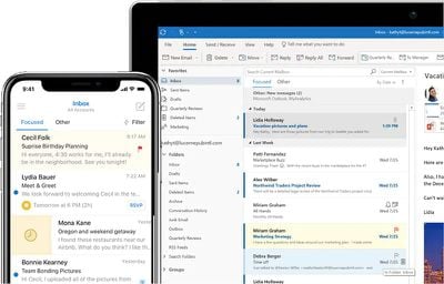 outlook iphone tablet