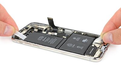 ifixit iphone x battery tabs