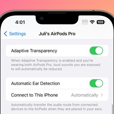 adaptive transparency airpods pro