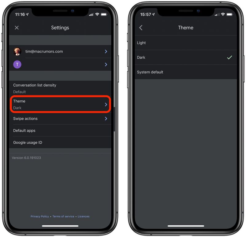 How to Enable Dark Mode in the Gmail iOS App MacRumors