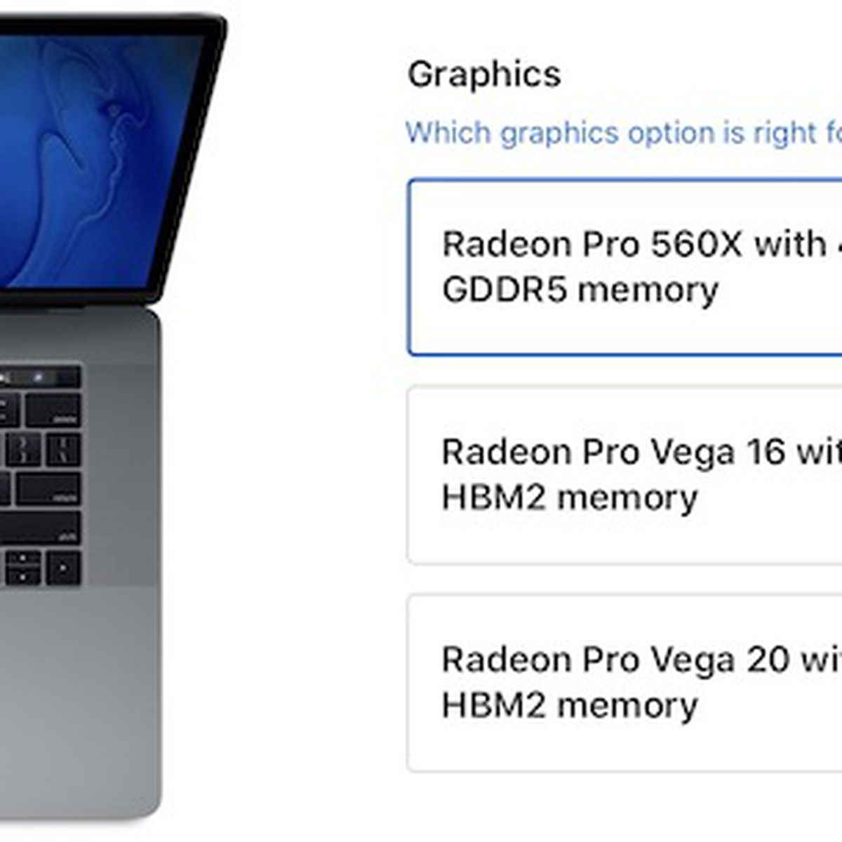 15-Inch MacBook Pro AMD Radeon Pro Vega Graphics Options Now