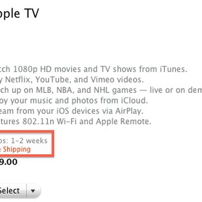 apple tv 2012 1 2 weeks