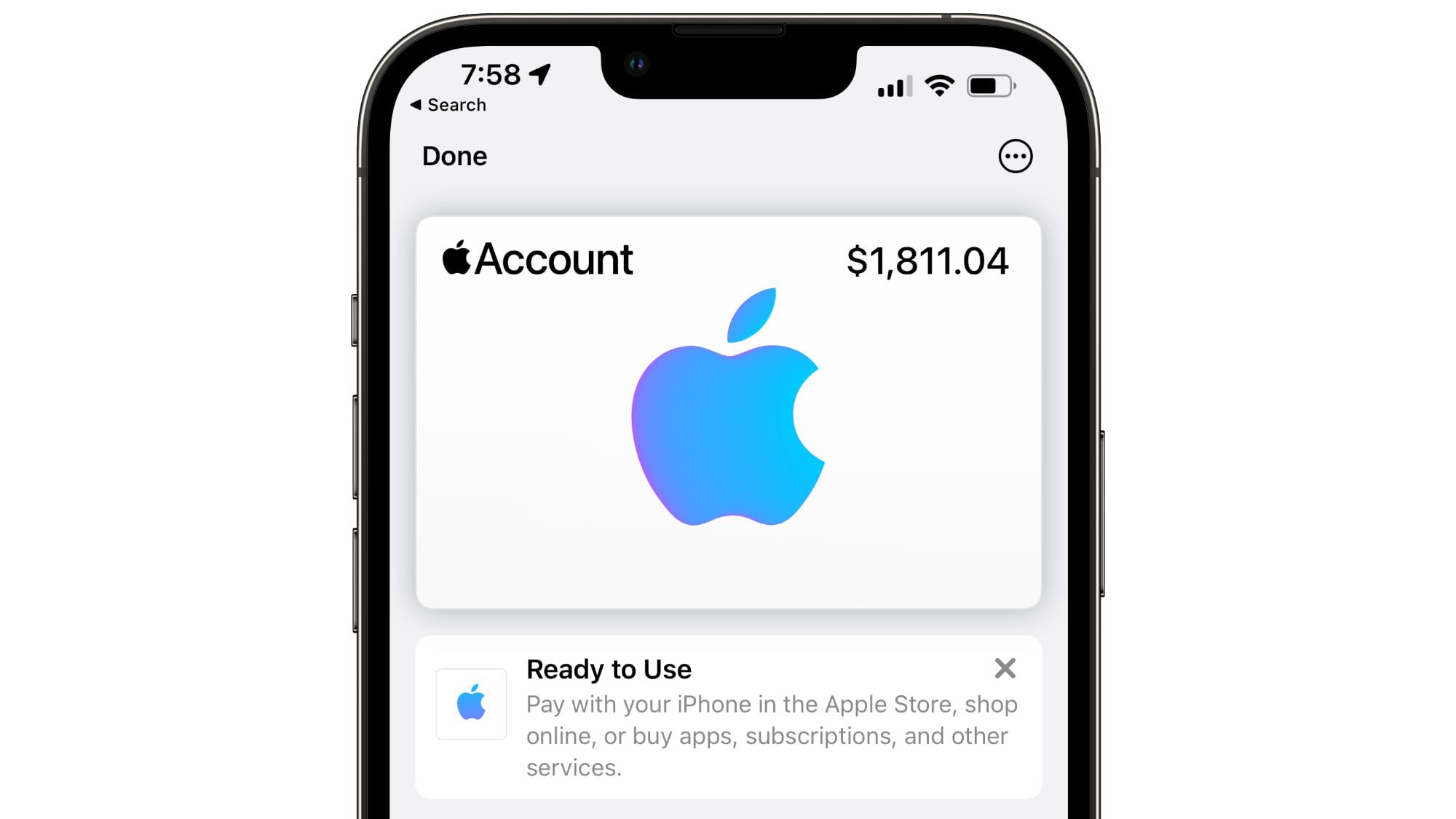 Aplicativo de carteira agora suporta cartões de conta da Apple no iOS 15.5