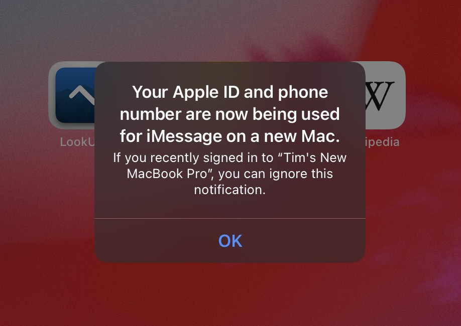 Your Apple ID and Phone Number Are Being Used on Another Device - What