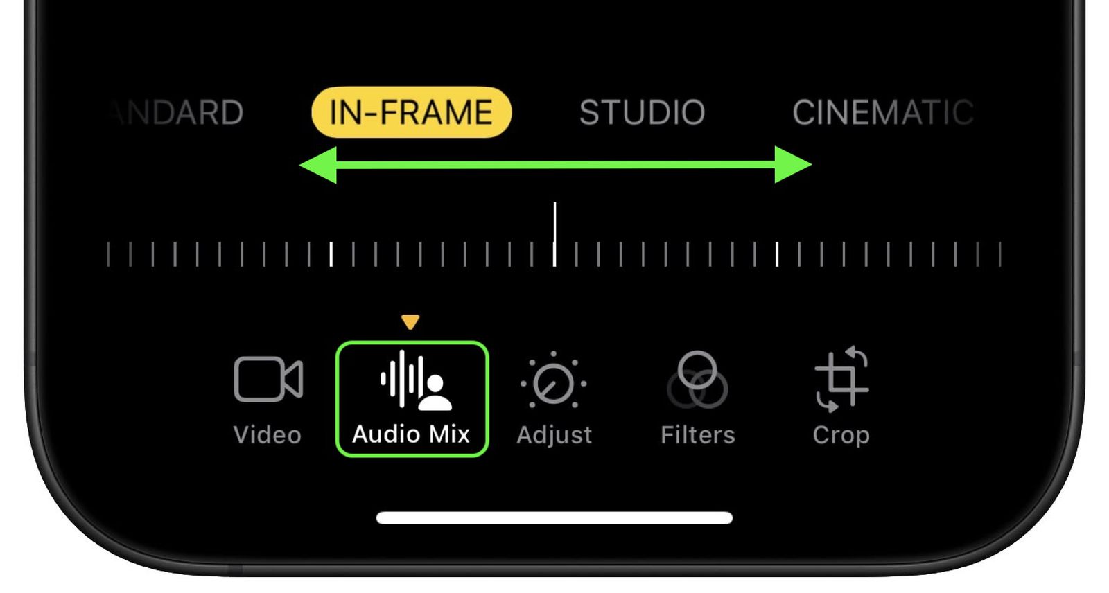 iPhone 16: редактируйте пространственный звук в видео с помощью Audio Mix