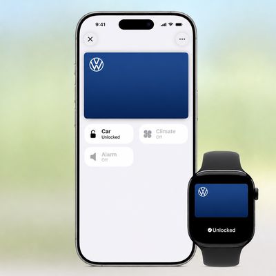 VW Apple Wallet Car Key Mock