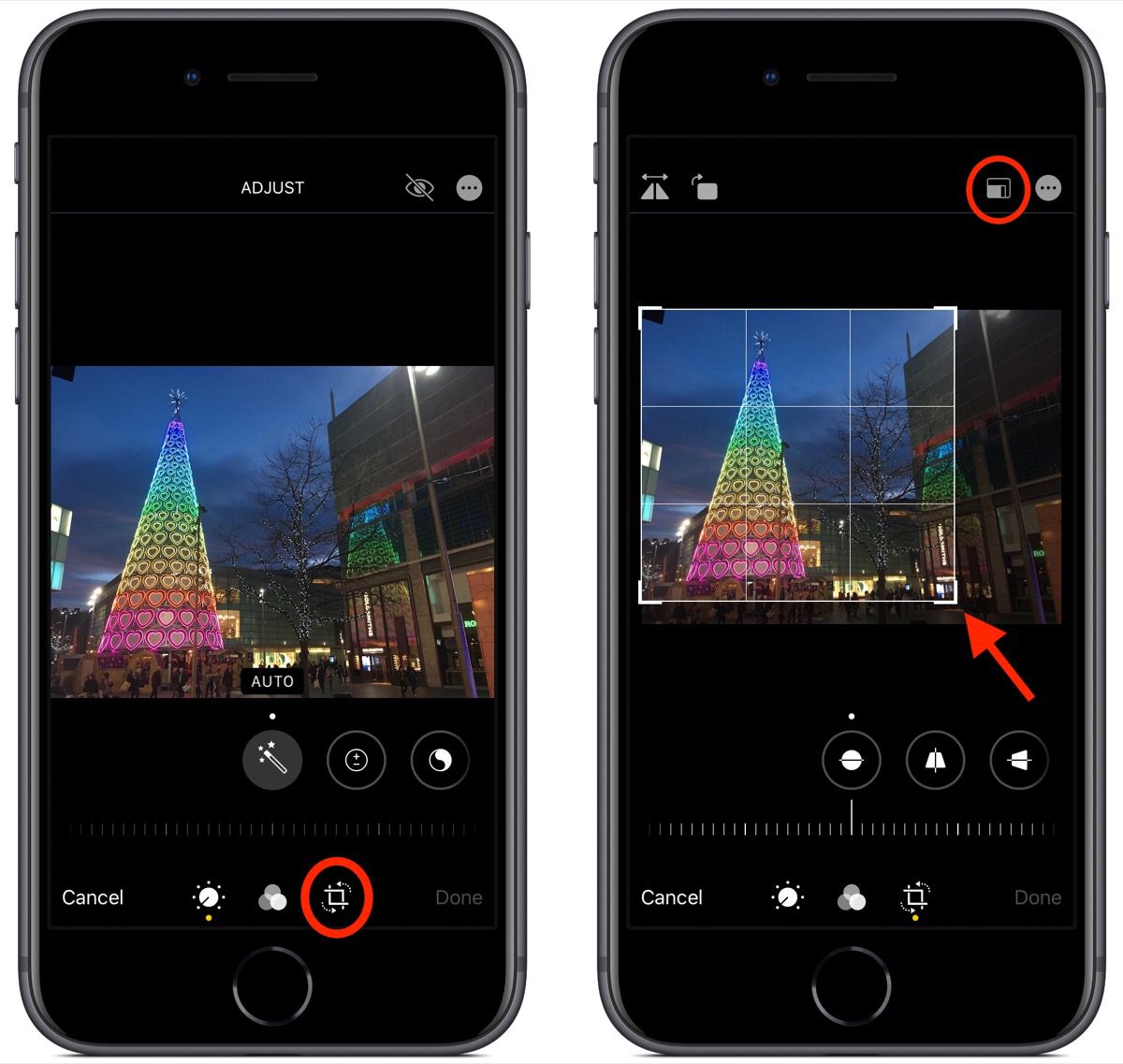 how to change orientation of pictures on iphone