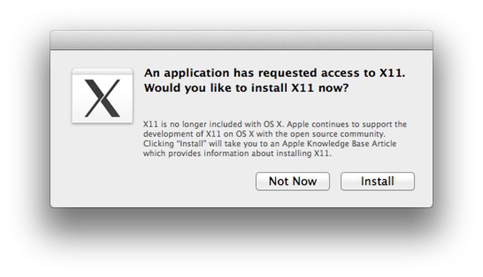 install x11 for mac os x