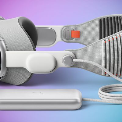 Apple Vision Pro with battery Feature Blue Magenta