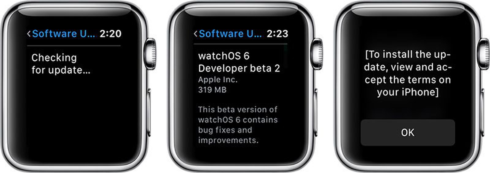 apple watch os 6 update