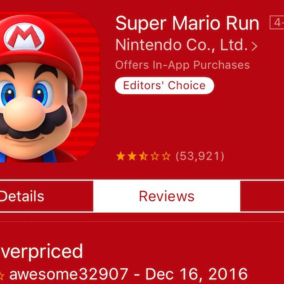 Nintendo's 'Super Mario Run' now available for purchase in iOS App