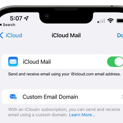 custom email domain mail ios 15 4