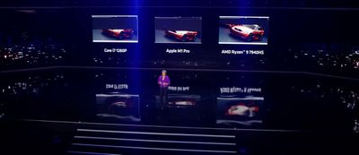 amd event m1 pro 2 - AMD ادعا می کند تراشه لپ تاپ جدید 30٪ سریعتر از M1 Pro است و قول می دهد تا 30 ساعت عمر باتری داشته باشد