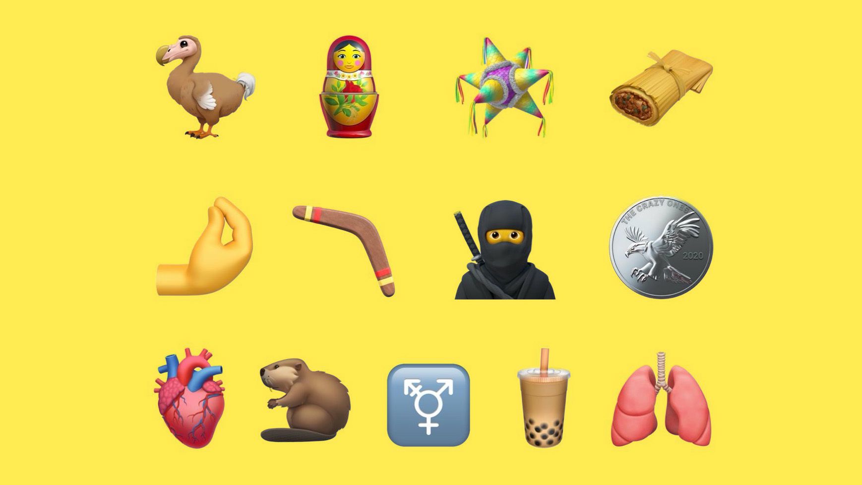 Apple Previews New Emoji Coming in 2020 Like Ninja, Piñata, Bubble Tea ...