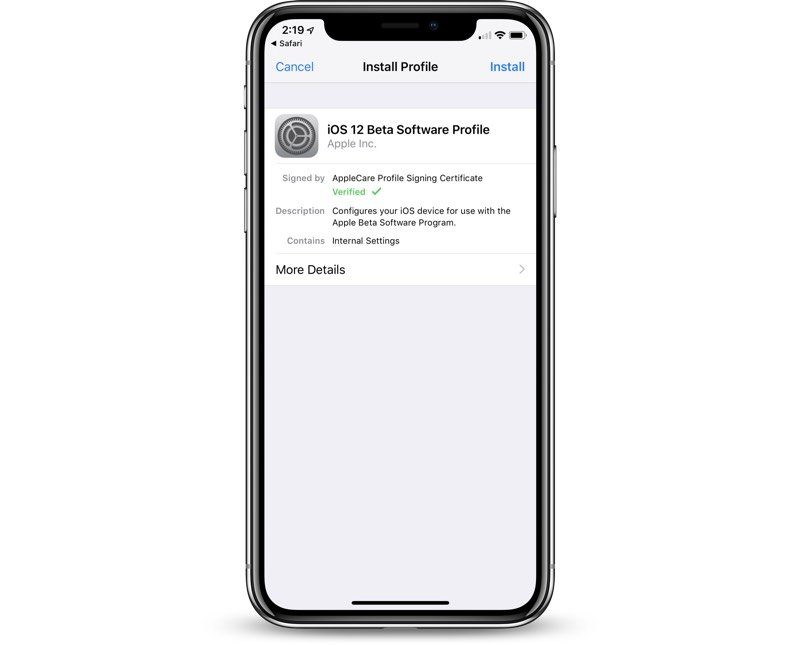 ios 12 beta profile download for iphone 5