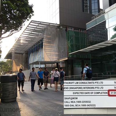Singapore Apple Store construction July 2016
