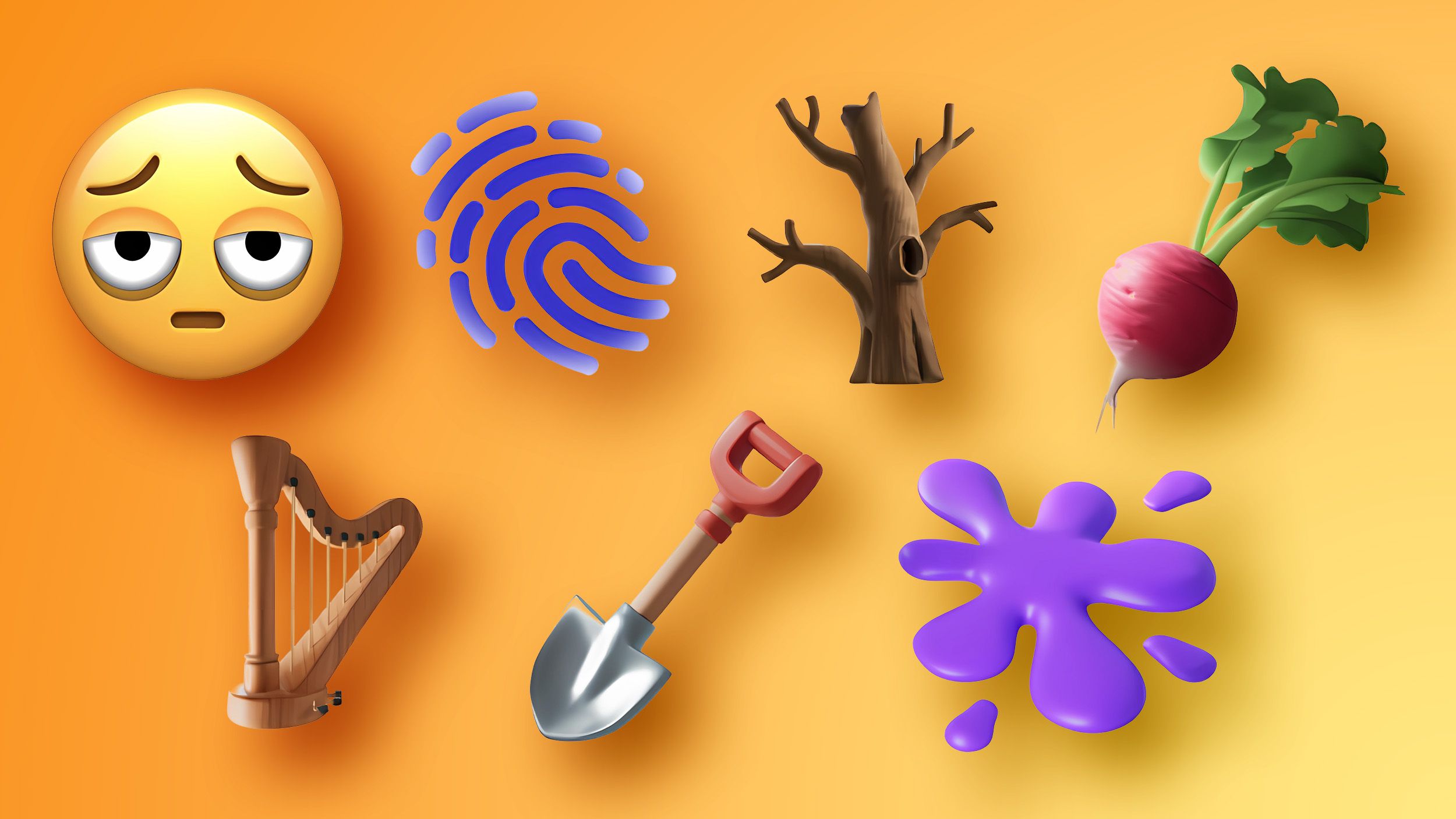 iOS 18.4 Beta Adds New Emoji: Face With Eye Bags, Splatter, Fingerprint, Shovel and More