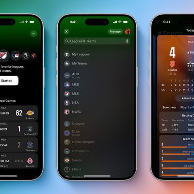 Apple Sports App Preview Feature