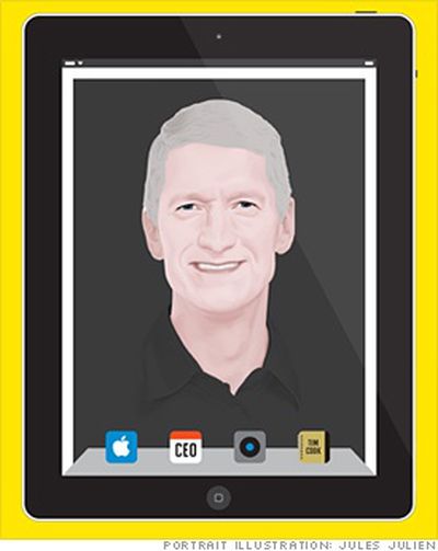 tim cook ipad portrait illustration