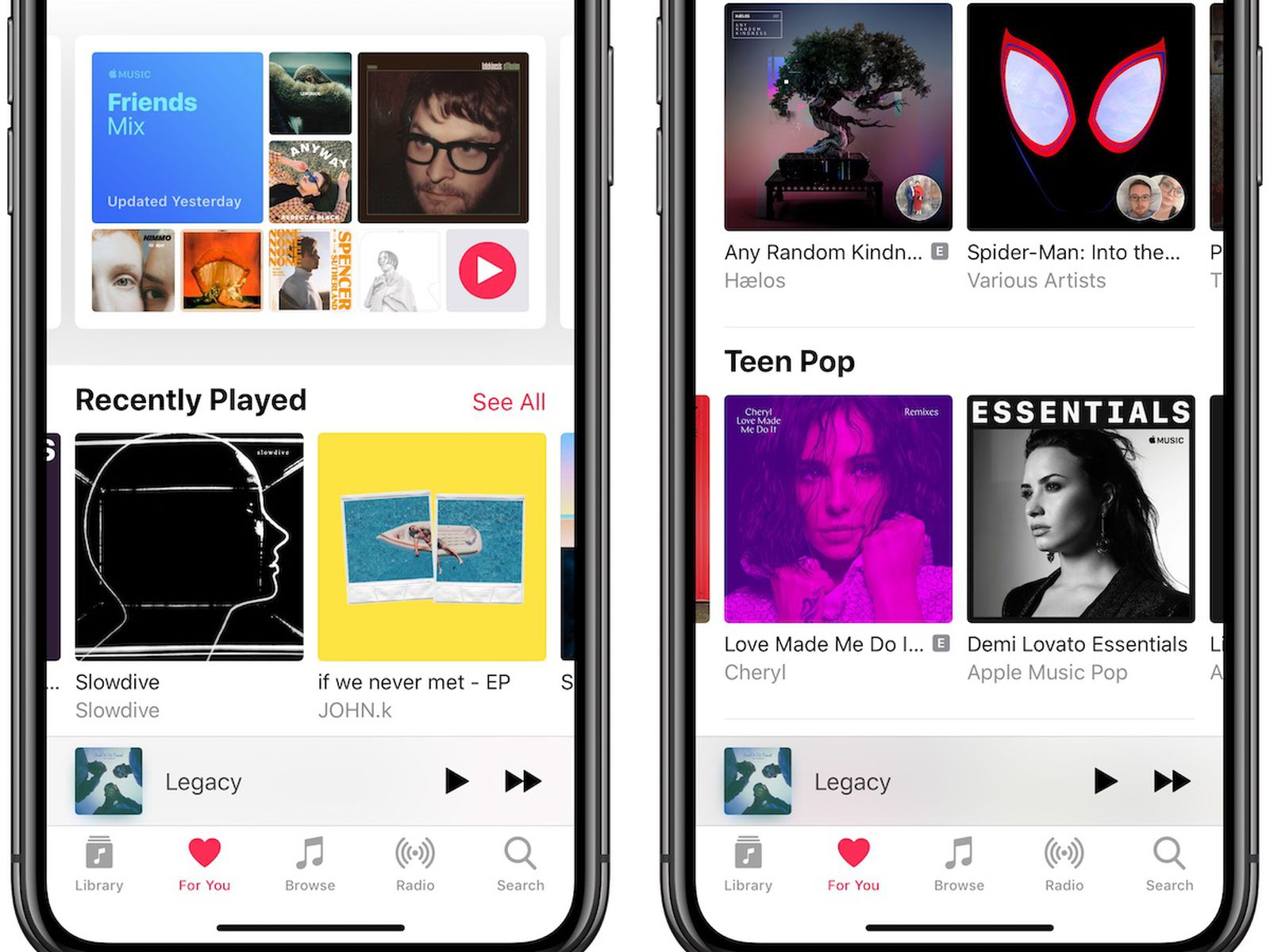 Download Apple Music Updates For You With New Layout Featuring More Frequent Song Recommendations Macrumors