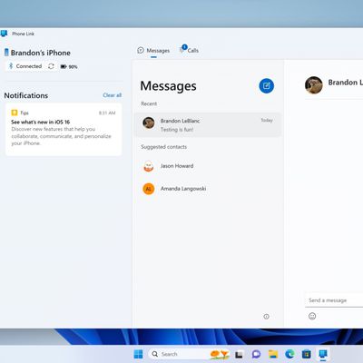 Windows 11 Telefon Bağlantısı IMESSAGE