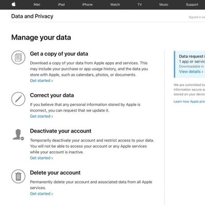 apple data and privacy website